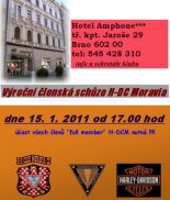 Výroční členská schůze H-DC Moravia 2011